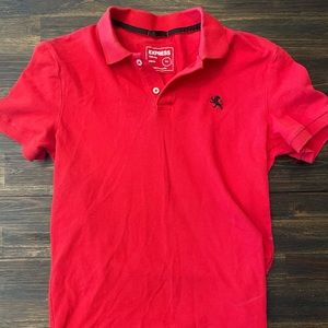 Express Red Polo Pique mens shirt